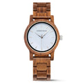 DODO DEER Lady Fancy Walnut Wood Luxury Watch Marble Stone 18mm Band Width Glass Dial Pointer for Women Business Antique