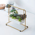 HOT Rectangular Flower Planter Pot Cactus Container Bonsai Pots Succulent Plant Pots With Drainage Hole  Plants Not Included