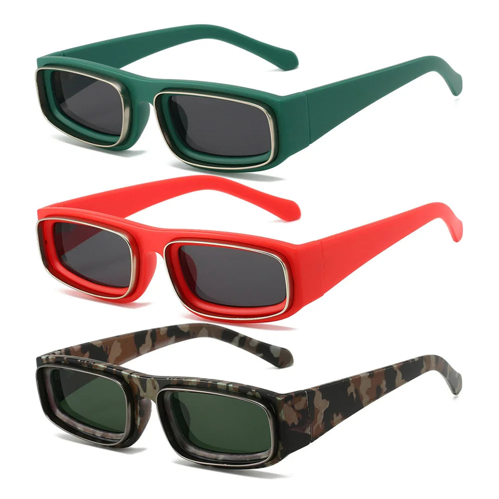 VIFF XY8876 Fashion Designer Rectangle Sunglasses Women Men Vintage Eyewear Female Oculos De Sol