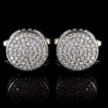 Copper Zircon Vintage Round Micro Insert Cufflinks Men's Light Luxury French Shirt Sleeve Women's Unisex