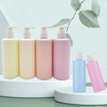 500ml Clear PET Plastic Round Cosmetic Skincare Lotion Shampoo Pump Bottle Screw Cap Non Spill Design Custom Logo GAOSI Brand