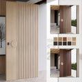American Residential Modern House Entrance Exterior Vertical Slats Design Solid Wooden Front Pivot Entry Door for Houses MegaBDM