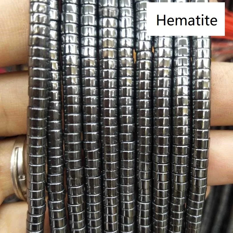 Natural Gemstone Rondelle Smooth Polished 2*4mm Hematite/Amazonite/Picture Jasper/Snakeskin Abacus Beaded From Direct Supplier