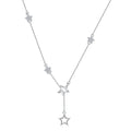 Factory Wholesale 925 Sterling Silver Necklace Fashion Double Star Necklace 18K Gold Luxury Necklace for Women'S Weddings