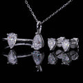 Abiding Jewelry Wholesale Pear Shape Moissanite China Manufacture Custom Silver 925 Sterling Jewelry Set