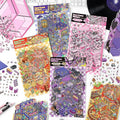 4pcs/pack PET Large Landscaping Stickers Today's Business in Fourteen Rounds Stacked 3D Cabin Stickers