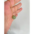 Stainless Steel Nephrite Jade Pendant Necklace Set Green Non Tarnish Necklaces Women Minimalist Vintage Luxury Jewelry Sets 2021