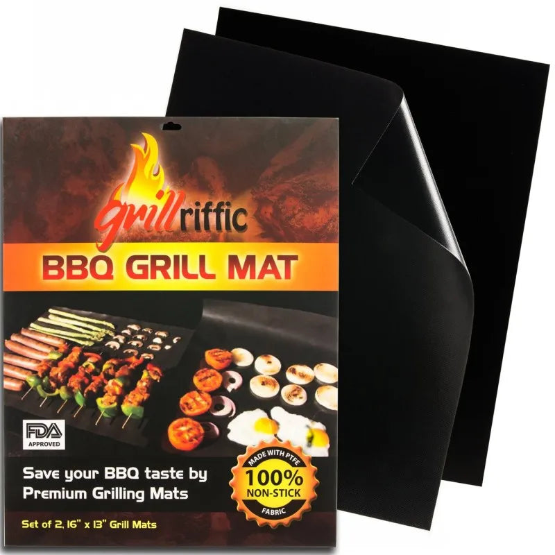 Free Sample  Grill Matte LFGB Certificate BBQ Grilling Basket Gas Grill Liner 400*330mm