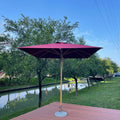 Garden2-4m Round Square White Big Size Patio Umbrella Center Pole Sun Parasol Outdoor Patio Umbrella