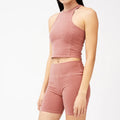 OEM Custom Fashion Bodycon Tight Thin Organic Cotton Fabric Sleeveless Basic Crop Tops Ladies Gym Tank Tops Women