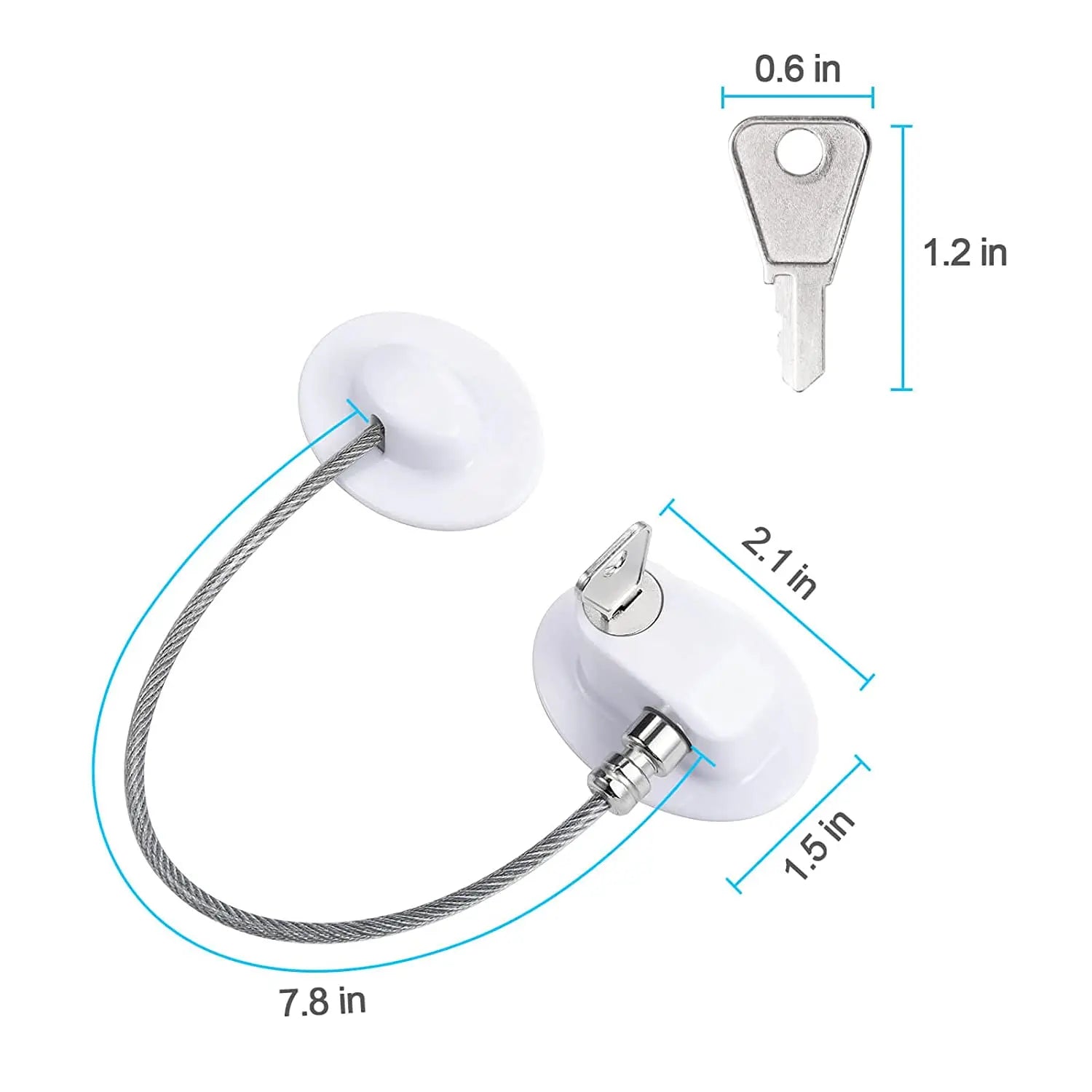 Cheap Hot Sale Plastic Refrigerator Lock with Adhesive Easy Installation with 2 Keys White/Black Multi-function