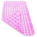 88x40CM Extra Long Non-Slip Bathtub Mat with Drain Holes Strong Suction Cups  Anti-Slip Shower Mats for Bathroom Bathtub Safety