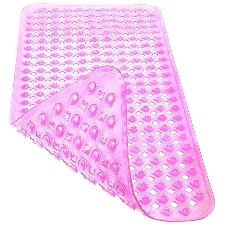 88x40CM Extra Long Non-Slip Bathtub Mat with Drain Holes Strong Suction Cups  Anti-Slip Shower Mats for Bathroom Bathtub Safety