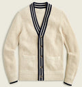 Ottoknit Varsity Cardigan for Men Collegiate Inspired Knitwear with Ribbed Trim