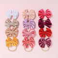 Hot Sale Cute BABY Girls Bows Headband Solid Color DIY Velvet Hair Band for Kids Hair Accessories