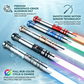 NEXUSSABERS Built Your Own BYO Saber Color Change LED Neopixel Blade Lightsaber With High Light Sensitive Smooth Swing LED Toy
