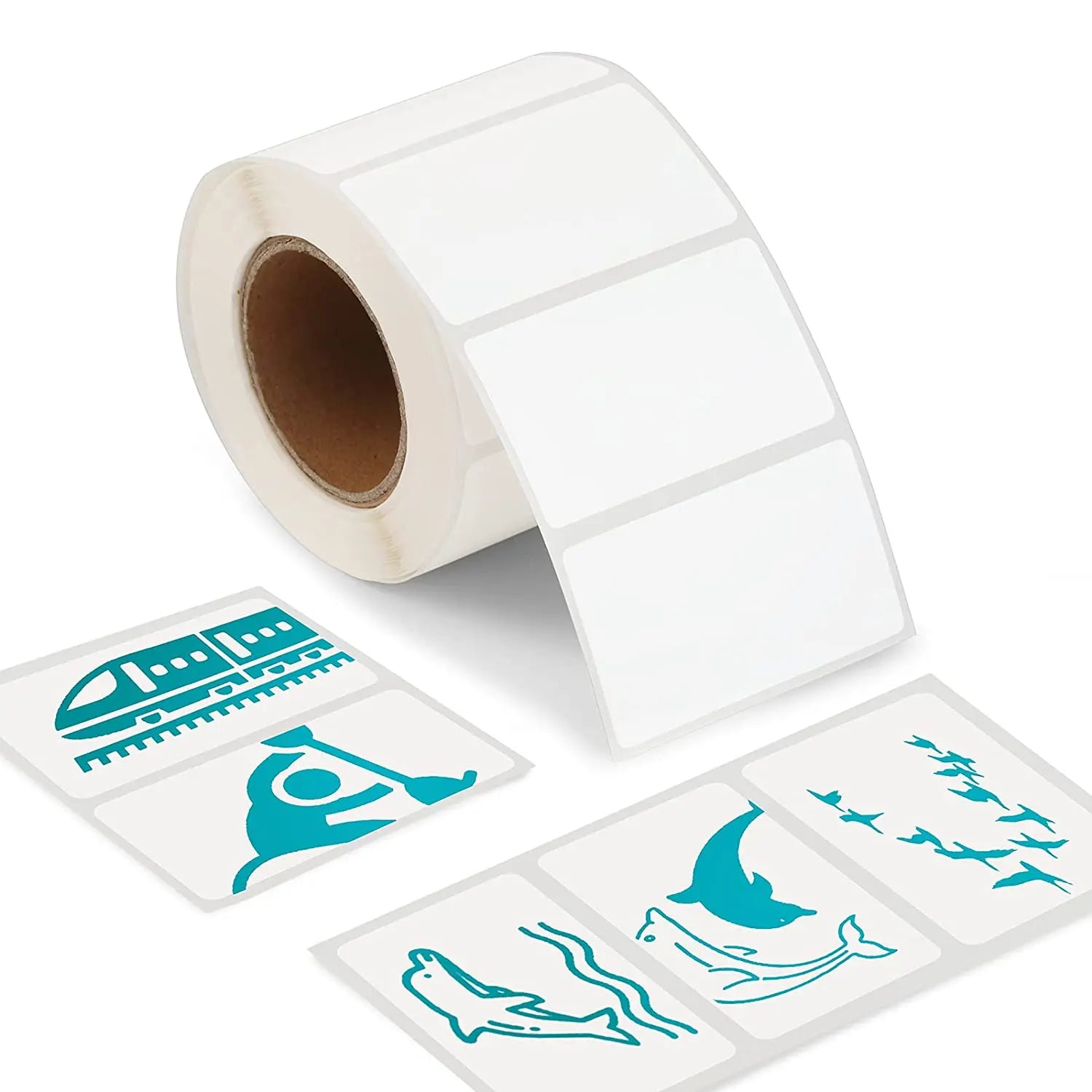 Free Samples Waterproof Scratchproof 100*150mm Thermal Sticker Permanent Adhesive Thermal Shipping Label