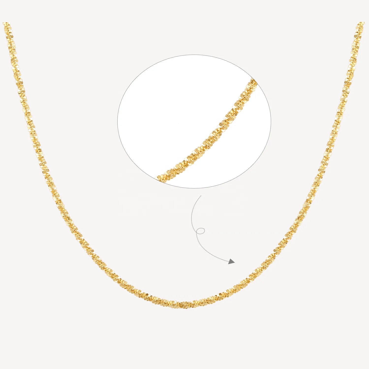 Multiple Choices 925 Sterling Silver Jewelry Wholesale 18K Gold Vermeil Chain Sparkle Bracelet Necklace Ring