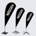 Wholesale 5FT Custom Outdoor Flying Advertising Flags Promotional Feather Beach Flag Customizable Beach Flag for Advertising