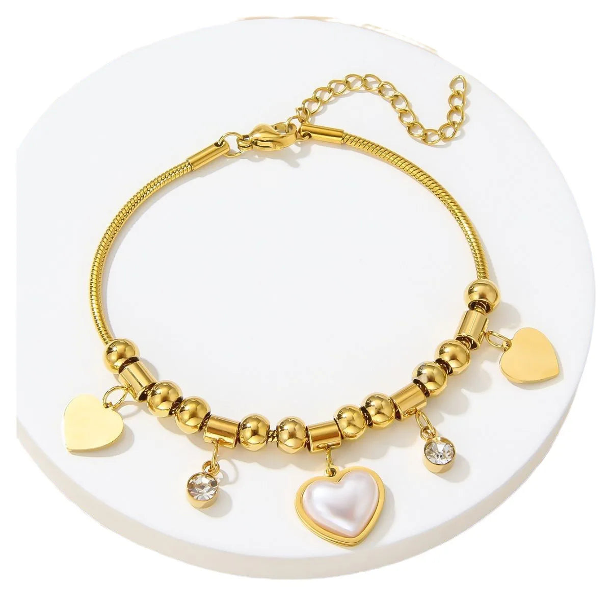 New Fashion Steel Zirconia 18k Gold Plated Women Bracelets Fashion Luxury Lady Fine Stainless Steel Bracelets Jewelry for Women