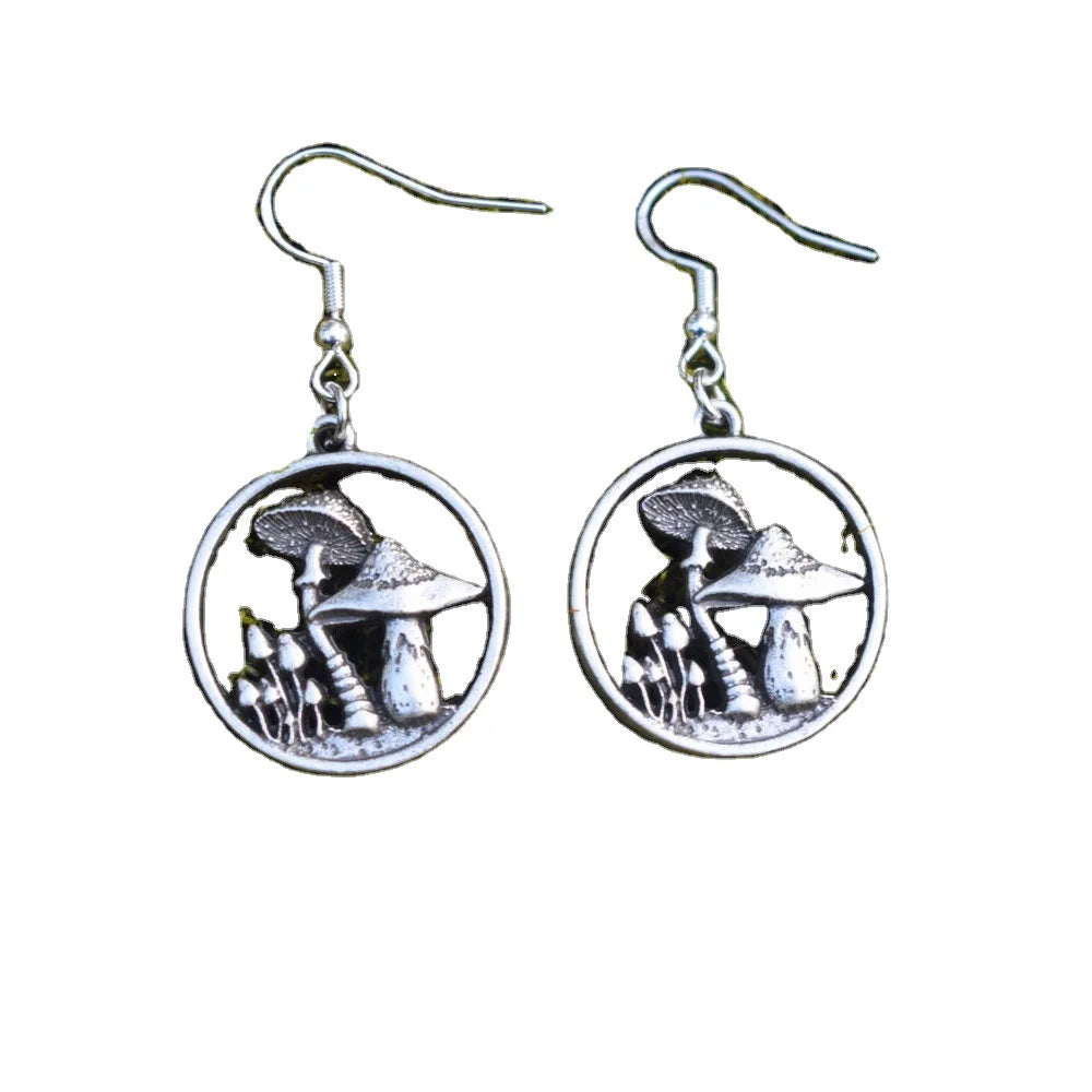 Gothic Witch Magic Nature  Woman Vintage Nature Mushroom Earring