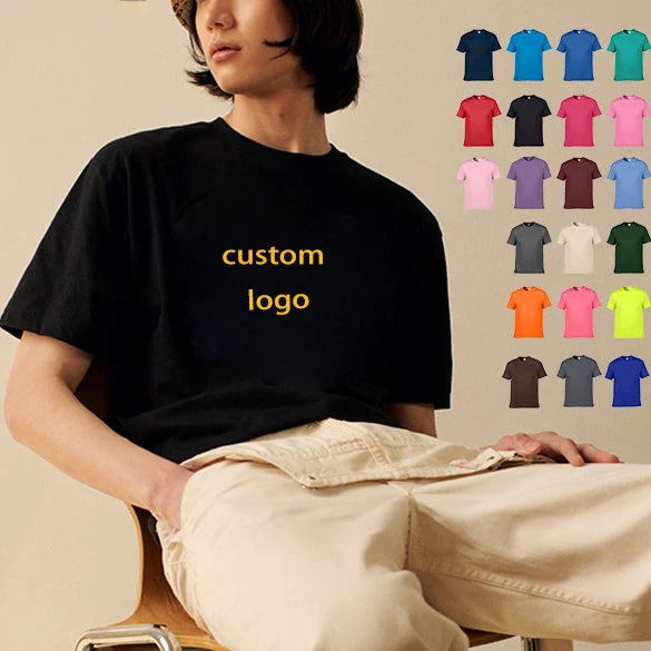 Loose Streetwear Anti-wrinkle White Knitted 100% Cotton Regular Fit T-shirt Digital Printing Blank Unisex