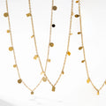 YF2338 Non Tarnish Jewelry 18K PVD Gold Plated Stainless Steel Geometric Square Round Charms Choker Stackable Necklaces MegaBDM