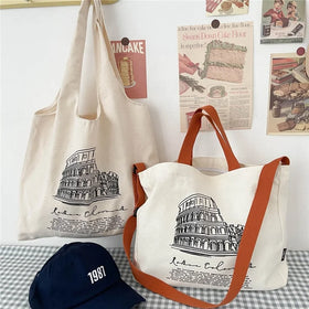 Chuanghua Wholesale Top Quality Big Canvas Tote Bag Cotton Shopping Bag Beach Tote Bag With Custom Printed Logo