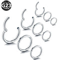 Wholesale Solid G23 Titanium Septum Piercing Segment Clicker Cartilage Nose Ring