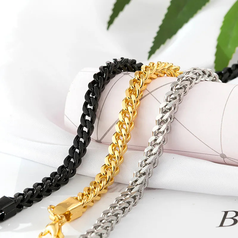 Fashion Cheap Brass Alloy Chunky Thick Chain Bracelet Men Jewelry