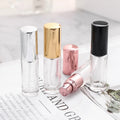 Mini 5ml Short Round Refillable Glass Perfume Bottle Round Cylinder Pocket Spray Parfum Glass Bottles