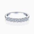 SGARIT 10K White Gold Ladies Jewelry 0.70CT Moissanite Engagement Wedding Diamond Ring Anniversary Gift for Women