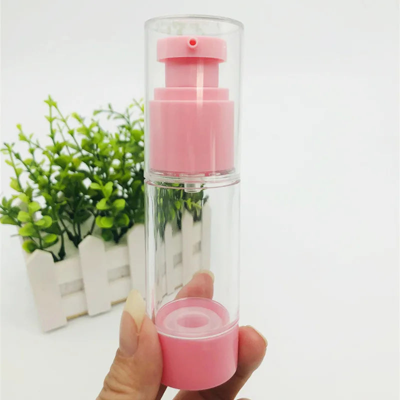 Wholesale 15ml 30ml 50ml Plastic Empty Clear Black Pink Blue Airless Cosmetic Pump Lotion Lotion Bottle