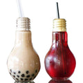 Creative Light Bulb Shaped Glass Bottle Novelty Beer Beverage Drinking Glasses Cocktail Glass Cup for Party Bar