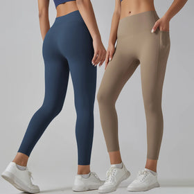 Women Yoga Fitness Phone Pocket Quick Dry Leggings High Stretchy V Shaped Butt Lift Pants Women Tummy Control Sports Leggings