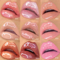 Free Samples Wholesale Light pink  Custom Label Lipgloss Vegan Shimmer clear Lip Gloss