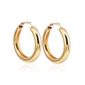 Gold Exaggerated Earrings Fashion Personality Big Brand Thick Round Circle Metal Earrings Jewelry