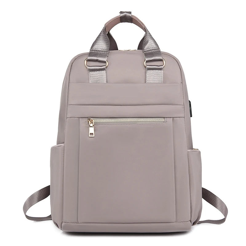 Fashion Ladies Notebook Larger Capacity Backpacks Customized USB Charging Laptop Backpack Women Designer