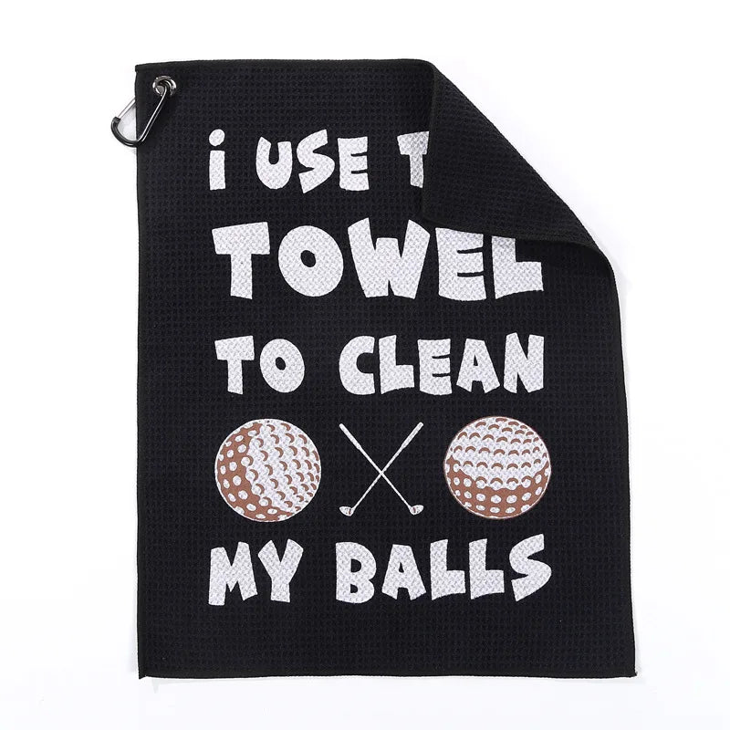 Microfiber Waffle Material Golf Sports Towel Digital Printing Water Absorption Golf Product