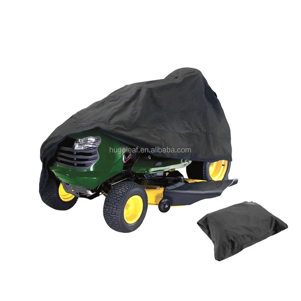 Heavy Duty Waterproof Dustproof 210D Oxford Fabric Garden Riding Mower Tarpaulin Furniture Cover with Elastic Drawstring