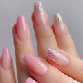 Wholesale Fashion Cheap Design Custom Middle Oval Black French White Butterfly Press on Nails ABS Acrylic Artificial Fingernails