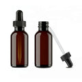 Dropper Bottle PET Cosmetic Packaging Double Layer Amber Square Plastic Cosmetic Screen Printing 50 ml for Serum