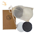 3.15" Round Reusable Terry Makeup Remover Pads Laundry Bag Set Chemical Free All Skin Soft Bamboo Women Facial Cloth