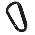 HXY Custom Full Black One Pin Flat D Shape Waterproof Carabiner 69*37MM Aluminum Metal Keychain for Camping & Hiking MOQ 100pcs