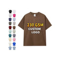 OEM/ODM Hight Quality 230GSM Heavyweight O-Neck T-Shirts Custom Your Logo Short Sleeve Plain Tshirt Clothes Men