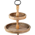 Rustic Farmhouse Tiered Tray Decor Round Storage Vintage Tier Stand Awesome Tiered Serving Tray