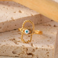 Beimai OEM Anillo Colorful Dripping Stainless Steel Gold Plated Waterproof Adjustable Women Ring