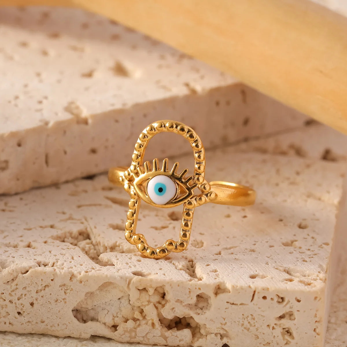 Beimai OEM Anillo Colorful Dripping Stainless Steel Gold Plated Waterproof Adjustable Women Ring