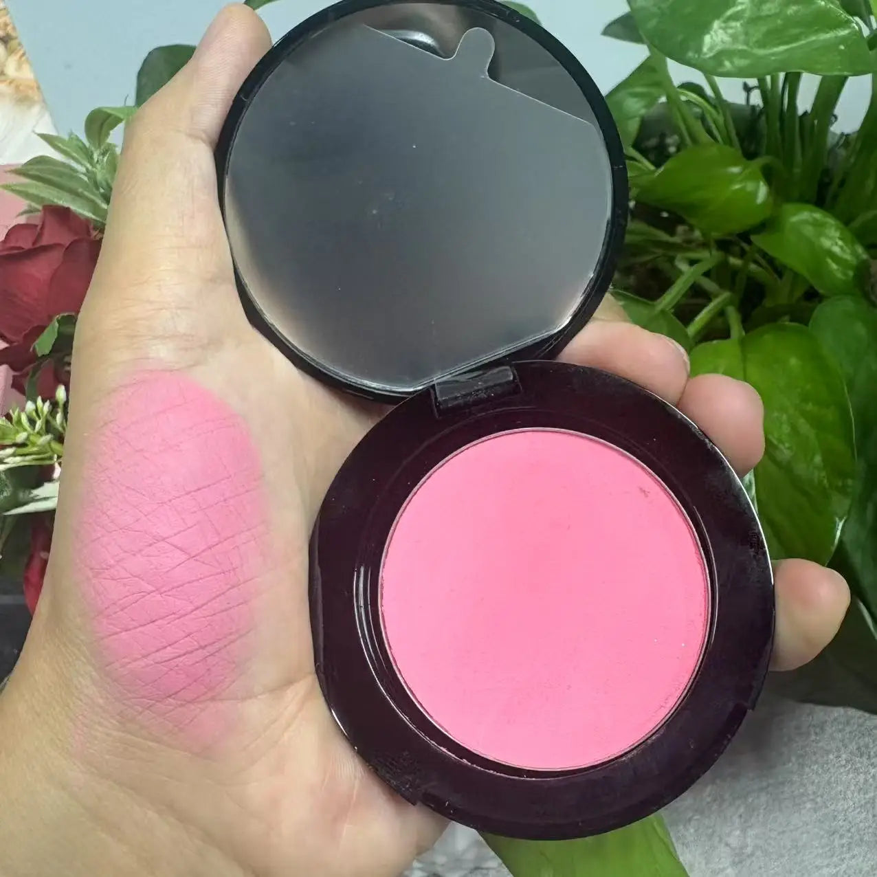Best Pressed Powder Vegan Makeup Palette with Blush on Printed Logo Long Lasting Red Cheeks Cream Blush Palette Private Label