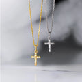 Fashion Pendant Necklace 925 Sterling Silver Trendy Cross Diamond Necklace Full Zircon Gold Plated Necklaces for Women